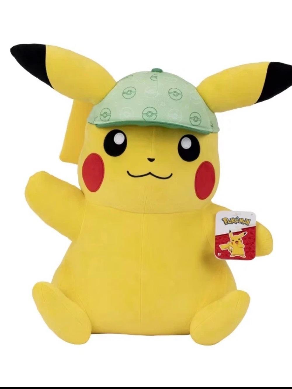 Pokemon Pikachu Detective Plush - Yellow with Green Cap and Red Cheeks
